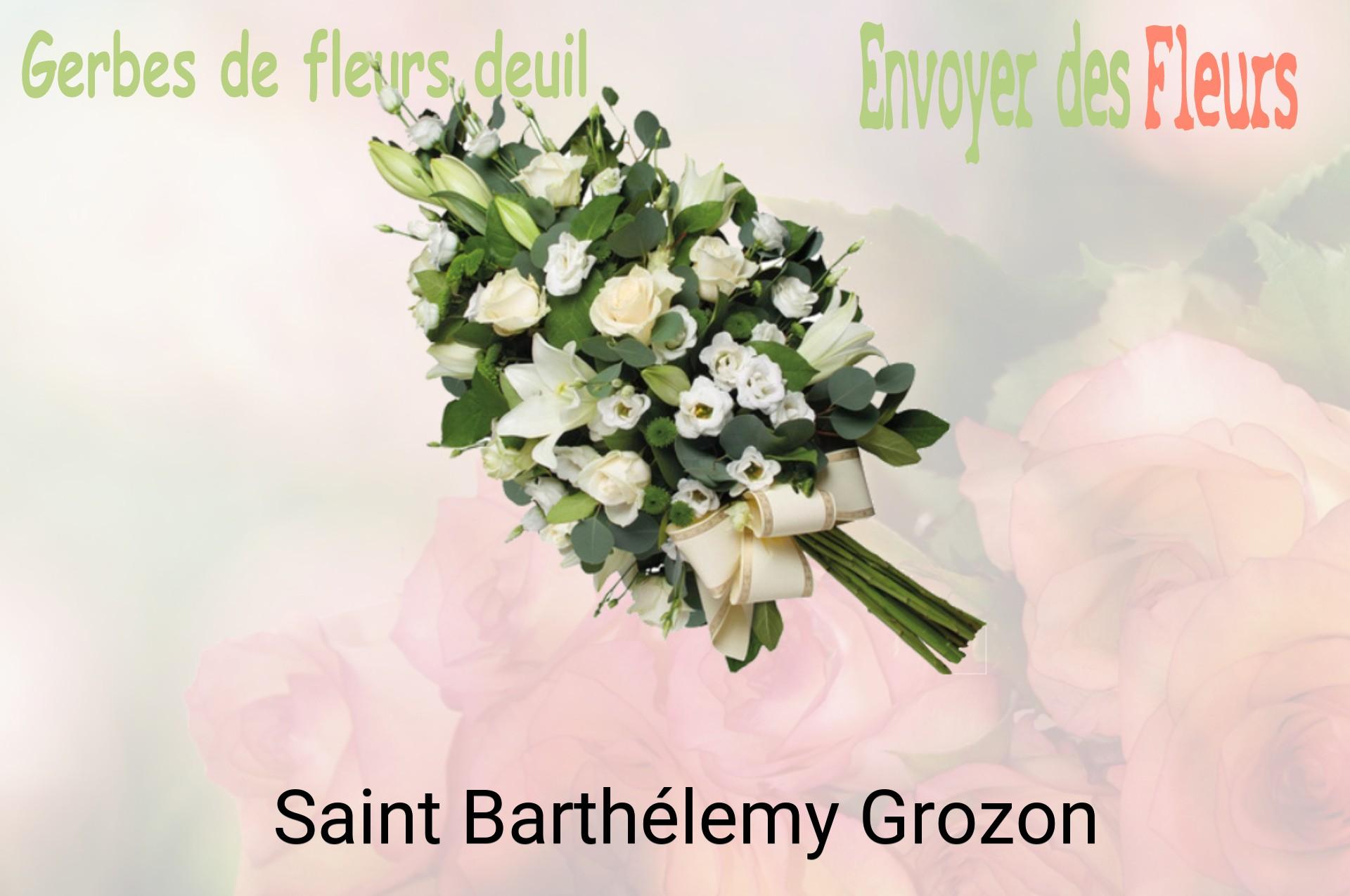Gerbe de fleurs de deuil livrée à Saint-Barthélemy-Grozon